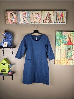 Mata Traders ORGANIC Cotton Sylvan Shift Dress Medium